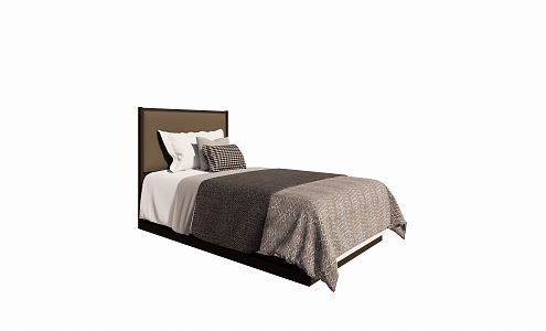 Modern Single Bed 3d model