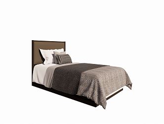 Modern Single Bed 3d model