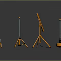 Commercial Portable Lighting Equipment In Orange With Various Tripod And Handheld Styles For Industrial Use
