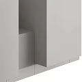 Modern Minimalist Gray Washbasin With Square Design Matte Finish And LED Lighting In Bathroom Interior
