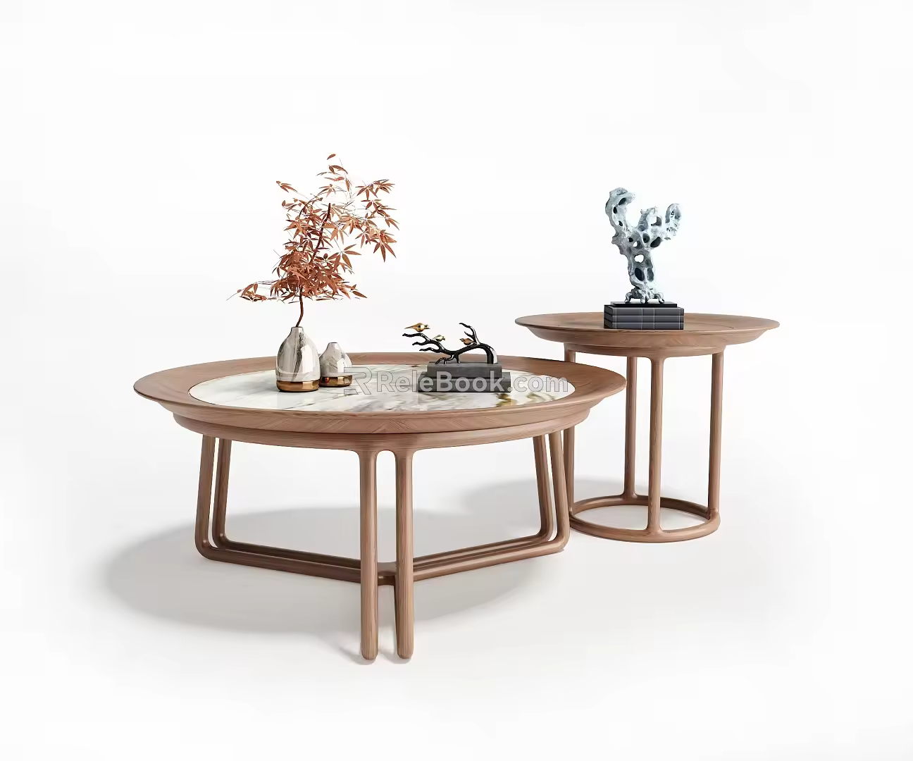 New Chinese Tea Table Tea Table Round Tea Table 3d model