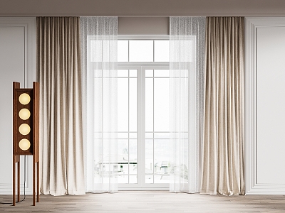 curtain fabric curtain gauze curtain fabric curtain 3d model