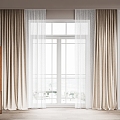 curtain fabric curtain gauze curtain fabric curtain 3d model