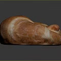 Freshly Baked Golden Croissant With Flaky Layers And Buttery Texture On Dark Background