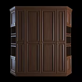 Dark Brown and Light Beige Wardrobes with Door Design and Internal Shelves