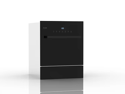 Modern Black And White Sleek Dishwasher Design Essential Kitchen Appliance 3d model