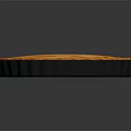 Freshly Baked Orange Spiral Pie With Black Crust On Dark Background