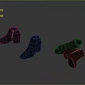 Fashionable Black Short Boots With Zipper Design And Worn Pair Showcase