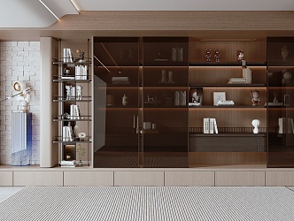 Modern bookcase 3d model