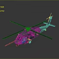 Detailed 3D Rendering of Aerospace Helicopter with Rotor Blades for Space Missions