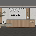 Modern Front Desk 3d model