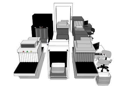 Luggage security gate 3d model