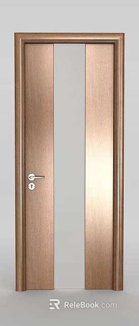 Elegant Modern Storage Cabinet With Brushed Metal Frame And Glass Panel Door 3d model 