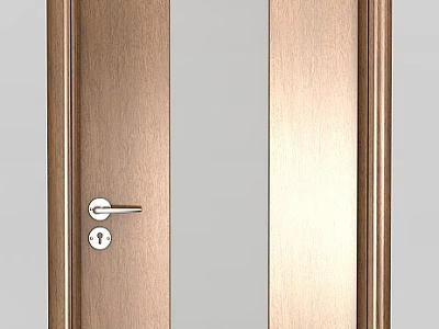 Elegant Modern Storage Cabinet With Brushed Metal Frame And Glass Panel Door 3d model