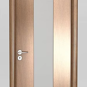 gray wooden door 3d model