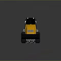 Yellow Heavy Duty Road Roller Construction Vehicle 3d model