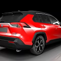 Red Toyota SUV Hybrid Vehicle With Black Wheels And Modern Exterior Design
