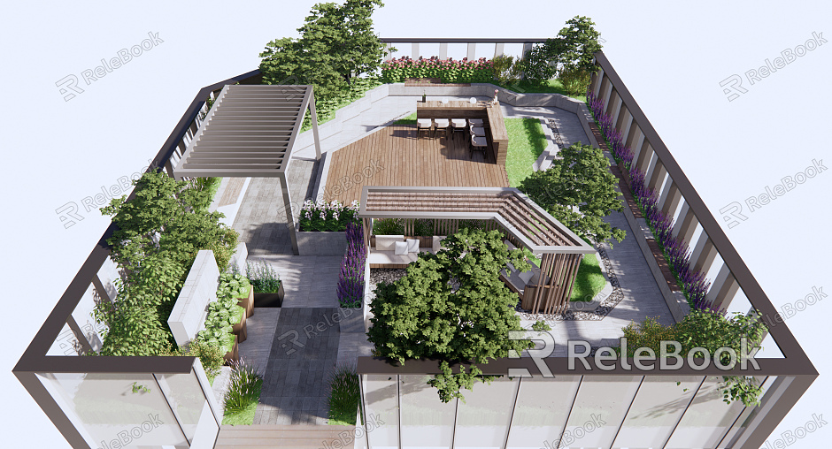 Roof Garden Modern Garden model