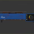 Portable Blue Gas Grill With Rustic Grill Rack Control Knob And Display Panel