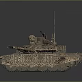 Advanced Military Tank With Camouflage Pattern Long Barrel And Heavy Armor