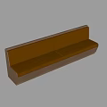 Modern Brown Leather Banquette Sofa With Wooden Frame And Contemporary Style