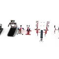 Fitness Exercise Equipment for Home Gym with Treadmill Bike Barbell Rack and Bench