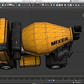 Yellow Concrete Mixer Truck Functional Design With Ladder Structure For Construction
