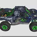 Remote Control Racing Off Road Truck With Camouflage Design Green Rims And Big Tires