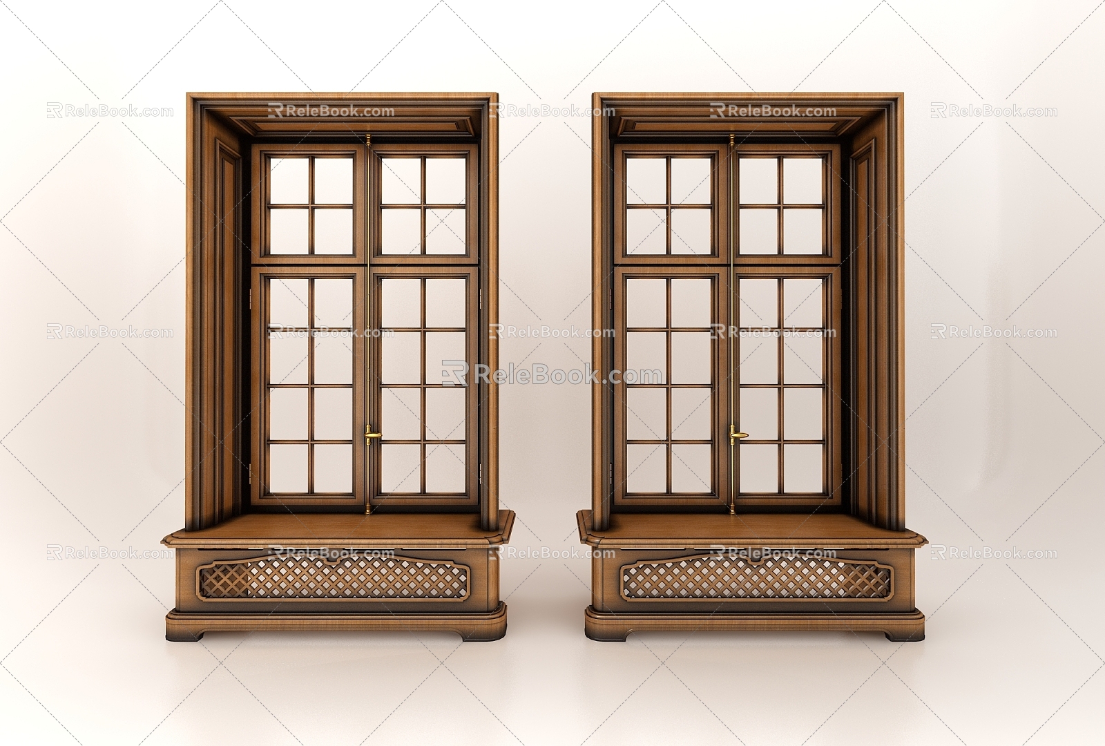 Modern windows 3d model