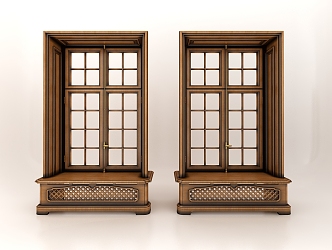 Modern windows 3d model