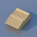 Beige Perforated Vent Grille With Grid Pattern For Air Flow System