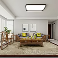 Modern Open Dining Living Room Interior Design With Wooden Cabinets Dining Table And Chairs