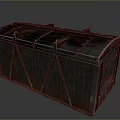 Rustic Wooden Chest With Metal Rivets And Textured Industrial Design Surface