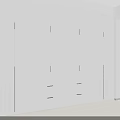 Modern White Built in Wardrobe With Multiple Doors And Drawers In Room