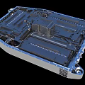Detailed View Of Mechanical Internal Structure With Metal Frames And Wiring Components