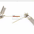 Elegant Gold Metal Chandelier With Branch Tassel Design For Modern Interior Decor