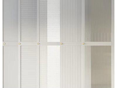 Modern Aluminum Frame Sliding Doors With Glass Panels For Space Partition 3d model