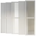 Modern Aluminum Frame Sliding Doors With Glass Panels For Space Partition
