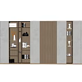 Modern Bookcase Bookshelf Decorative Cabinet 3d model