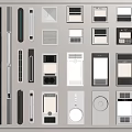 Different Types Of Smart Home Control Devices With Modern Interface Panels
