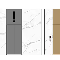 Modern Gray And Brown Elevator With Marble Wall Interior Design 3d model
