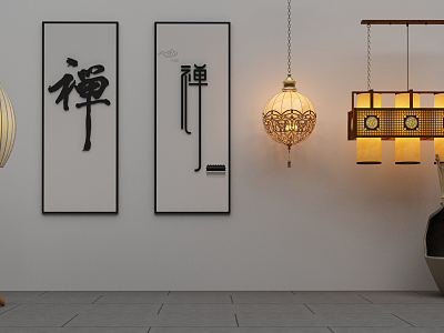 New Chinese-style lamps and lanterns combination lamps model