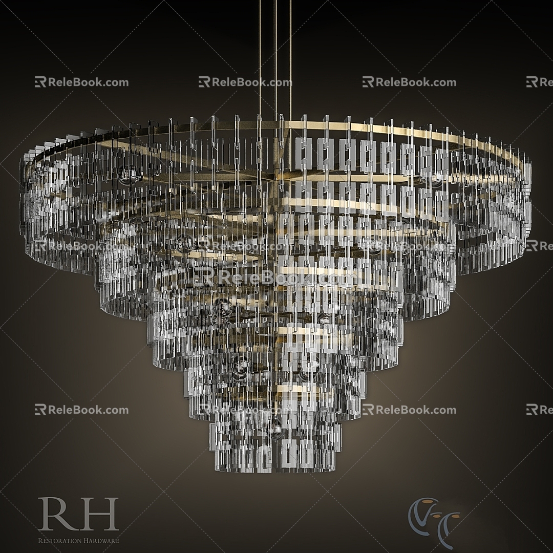 Retro Chandelier MARIGNAN Repair Hardware 3d model