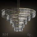 Retro Chandelier MARIGNAN Repair Hardware 3d model