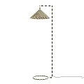 Stylish Modern Floor Lamp Design With Conical Beige Shade And Gold Metal Stand