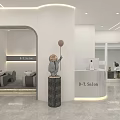 Modern Hair Beauty Salon Interior With Styling Chairs Mirrors And Elegant Lighting Design