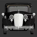 Vintage Black Classic Car With Chrome Accents Retro Headlights And Sleek Body Design