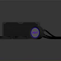 High Performance Water Cooling System With Dual Fans And RGB Purple Light