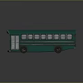 Vintage Green Train Model With Multiple Windows And Shiny Metal Surface