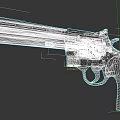 Classic Revolver Featuring Metal Barrel Cylinder And Red Wooden Grip